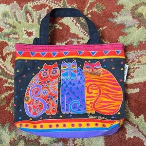 Laurel BURCH Colorful Cat Mini Tote Bag